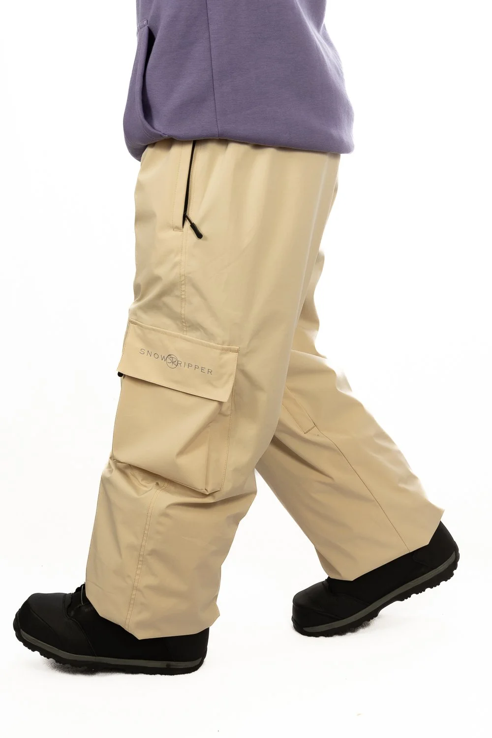 スノーボード tightbooth 3layer baggy pants XL Women's Black Lightweight Inner Leg Vents Baggy Snow Pants